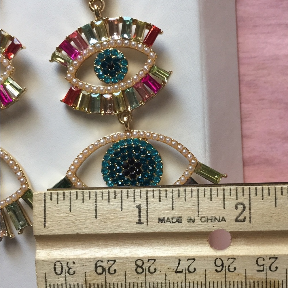 Evil Eye Earrings New by C&C California - Picture 8 of 14